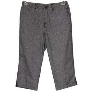 Women's First Issue A Liz Claiborne Co. Capri Pants Gingham Print Cotton Size 8